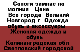 Сапоги зимние на молнии › Цена ­ 5 900 - Все города, Великий Новгород г. Одежда, обувь и аксессуары » Женская одежда и обувь   . Калининградская обл.,Светловский городской округ 